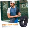 Sosoport Softball Sleeve Straps 6pcs Sleeve Bands Sleeve Holders Soccer Softball Sleeve Ties with Hook and Loop Fasteners Football Arm Bands Sports Sleeve Straps Grey view 4