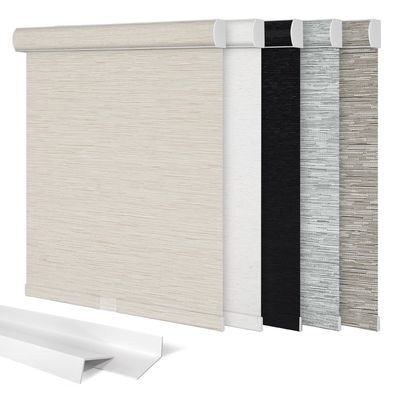 Sulugood,Blackout Roller Shades for Windows,Cordless Roller Blinds,Thermal Insulated Fabric UV Protection Window Shades Pull Down for Home,Door,Office,Bedroom,Beige,31.5" W x 36" H