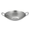 SVRITE Stainless Steel Paella Pan Uncoated Non- Stick Skillet 8"/9"/10"/11" Fry Pan Small Hot Pot Noodles Pans with Double Handles Stockpot for Home Restaurants, and More (9 inch,Silver) view 1
