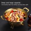 SVRITE Stainless Steel Paella Pan Uncoated Non- Stick Skillet 8"/9"/10"/11" Fry Pan Small Hot Pot Noodles Pans with Double Handles Stockpot for Home Restaurants, and More (9 inch,Silver) view 3