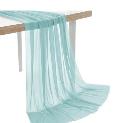MDS Pack of 40 Yard Wedding Arch Draping Drapery Fabric Sheer Chiffon Fabric for Wedding Ceremony Reception Swag and Backdrop Decorations 60 Width DIY Sewing Multipurpose Fabric - Teal