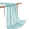 MDS Pack of 40 Yard Wedding Arch Draping Drapery Fabric Sheer Chiffon Fabric for Wedding Ceremony Reception Swag and Backdrop Decorations 60 Width DIY Sewing Multipurpose Fabric - Teal view 1