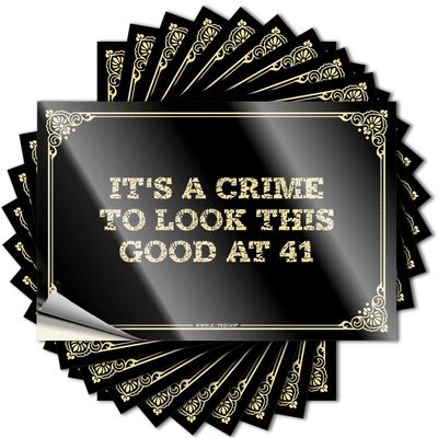 Bumper Sticker It's A Crime to Look This Good at 41 Stickers Funny Sticker Car Stickers (Color : Colour, Size : 6X9CM)
