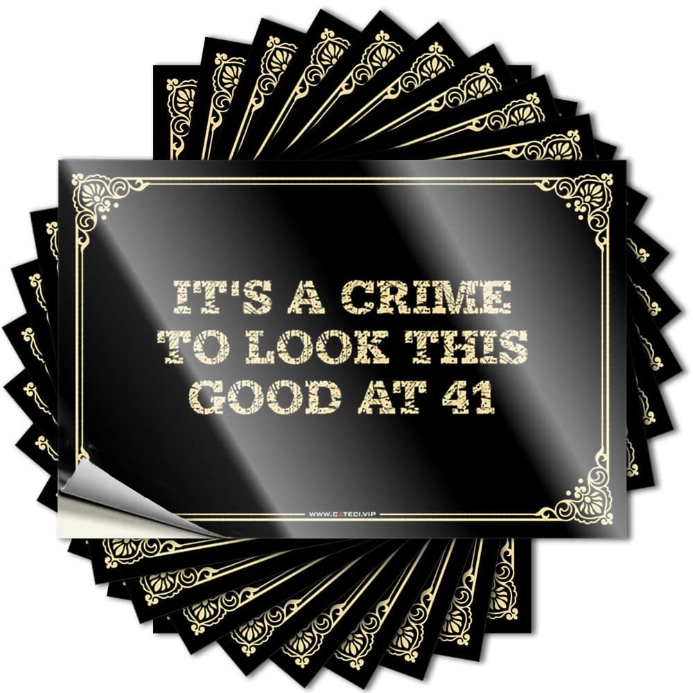 Bumper Sticker It's A Crime to Look This Good at 41 Stickers Funny Sticker Car Stickers (Color : Colour, Size : 6X9CM)