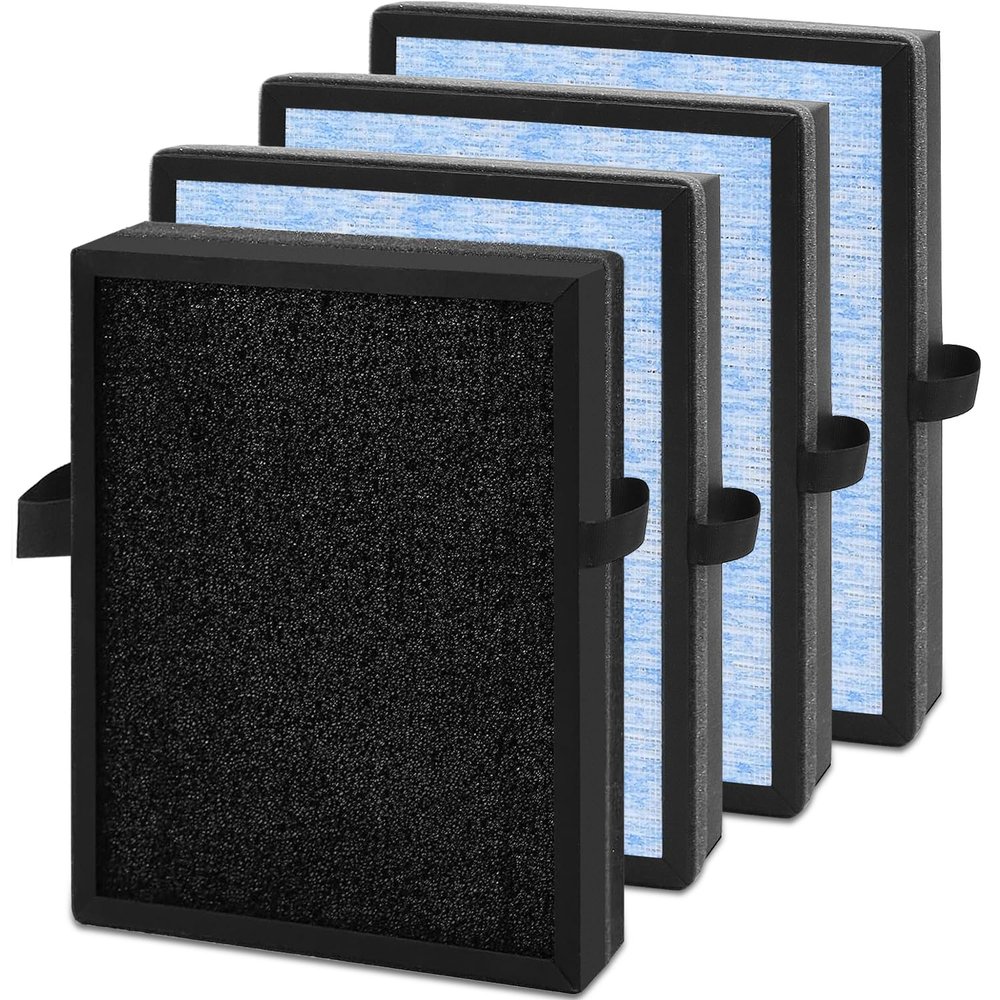 Laukowind MK04 Air Filter Replacement Compatible With Aroeve MK04 MG04-JH Air Filter Replacement For Pet Dander,4 Pack Replacement Filter For Bedroom And Office, Compared to Part #MK04LX