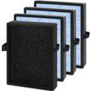 Laukowind MK04 Air Filter Replacement Compatible With Aroeve MK04 MG04-JH Air Filter Replacement For Pet Dander,4 Pack Replacement Filter For Bedroom And Office, Compared to Part #MK04LX view 1