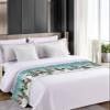Christmas Bed Runner Scarf Christmas Tres Snowman in Towel Snowflake Pine Aqua Bedding Scarf Decorative Bed Runners Cover for Home Bedroom Hotel Wedding Room Bed Scarf for Foot of Bed Twin 71x20in view 4