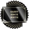Bumper Sticker Sassy Since Birth Stickers Funny Sticker Car Stickers (Color : Colour, Size : 12X18CM) view 1