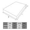 JNTKE King Size Mattress Pad Quilted Elastic Mattress Breathable Fluffy Soft Stretches 4in Fitted (80"/203cm x 78"/198cm) White view 2