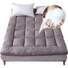 JNTKE King Size Mattress Pad Quilted Elastic Mattress Breathable Fluffy Soft Stretches 4in Fitted (80"/203cm x 78"/198cm) White view 3