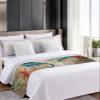 Smile Sunflower Bed Runner Scarf Nautical Theme Marine Life Seahorse Bedding Scarf Decorative Bed Runners Cover for Home Bedroom Hotel Wedding Room Bed Scarf for Foot of Bed Full 83x20in view 4