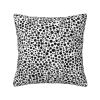 Black and White Dot Print Throw Pillow Cover Square Soft Cushion Cover Throw Pillow Case for Home Decor Living Room Bed Couch Car 12"x12" view 1