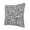 Black and White Dot Print Throw Pillow Cover Square Soft Cushion Cover Throw Pillow Case for Home Decor Living Room Bed Couch Car 12"x12" view 3