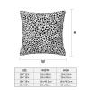 Black and White Dot Print Throw Pillow Cover Square Soft Cushion Cover Throw Pillow Case for Home Decor Living Room Bed Couch Car 12"x12" view 4