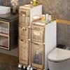 ANram Floor Cabinet, Multifunctional Narrow Storage Cabinet, White Free Standing Bathroom Floor Cabinet with Narrow Storage Drawers for Bathroom, Kitchen, Bedroom, Office or Closet Organization view 2