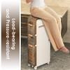 ANram Floor Cabinet, Multifunctional Narrow Storage Cabinet, White Free Standing Bathroom Floor Cabinet with Narrow Storage Drawers for Bathroom, Kitchen, Bedroom, Office or Closet Organization view 3