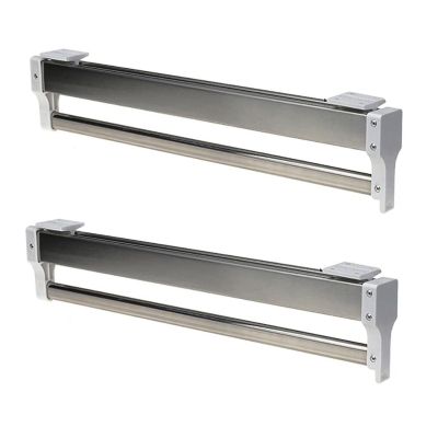 Extendable Pull Out Closet Rod - Wardrobe Pull-Out Trousers Rack, Adjustable 30-80cm Wardrobe Rail Clothes Rack, With 2 Sliding Track Extendable Clothes Rail, extendable wardrobe rail in steel ( Size