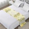 Smile Sunflower Bed Runner Scarf Summer Gnome Farm Lemon Tree Branch Yellow Bedding Scarf Decorative Bed Runners Cover for Home Bedroom Hotel Wedding Room Bed Scarf for Foot of Bed Full 83x20in view 2