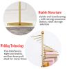 Freestanding Metal Scarf Display Rack, 28/30 Arms Portable Commercial Clothing Organizer, Garment Rack Hanger for Shawl Hijab Silk Pants Clothing Boutique Retail Store Stand (Size : 42 * 150cm) view 4