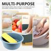 DOERDO Washboard Basin Laundry Wash Basin Hand Washboard for Laundry Washing Clothes Portable Washtub for Home Bathroom,13.9x5.4 Inch, Blue view 4
