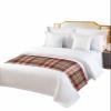 Bed Runner Scarf Fall Farmhouse Retro Brick Red Beige Plaid Buffalo Bedding Scarf Decorative Bed Runners Cover for Home Bedroom Hotel Wedding Room Bed Scarf for Foot of Bed King 102x20in view 1