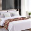 Bed Runner Scarf Fall Farmhouse Retro Brick Red Beige Plaid Buffalo Bedding Scarf Decorative Bed Runners Cover for Home Bedroom Hotel Wedding Room Bed Scarf for Foot of Bed King 102x20in view 4