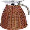 1.5l/51oz Stainless Steel Coffee Thermal Carafe, 12-Hour Heat & 24-Hour Cold Retention, Woven Rattan Body, Insulated Coffee Thermos Carafe view 1