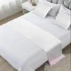 Bed Runner Scarf Pink Gradient Petal Peach Blossom Cherry Blossom Bedding Scarf Decorative Bed Runners Cover for Home Bedroom Hotel Wedding Room Bed Scarf for Foot of Bed Queen 83x20in view 2