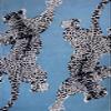 AVYAY RUGS Climbing Jaguar Modern Handmade Wool Rug for Living Room, Bedroom and Dining Room (Light Blue, 3' x 5') view 1