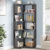 Tribesigns 6-Tier Corner Bookshelf, 64.9 Inches Tall Corner Bookcase with Anti-Drop Panel, Modern Freestanding Shelf Display Rack Storage Organizer for Home Office, Living Room, Grey view 1