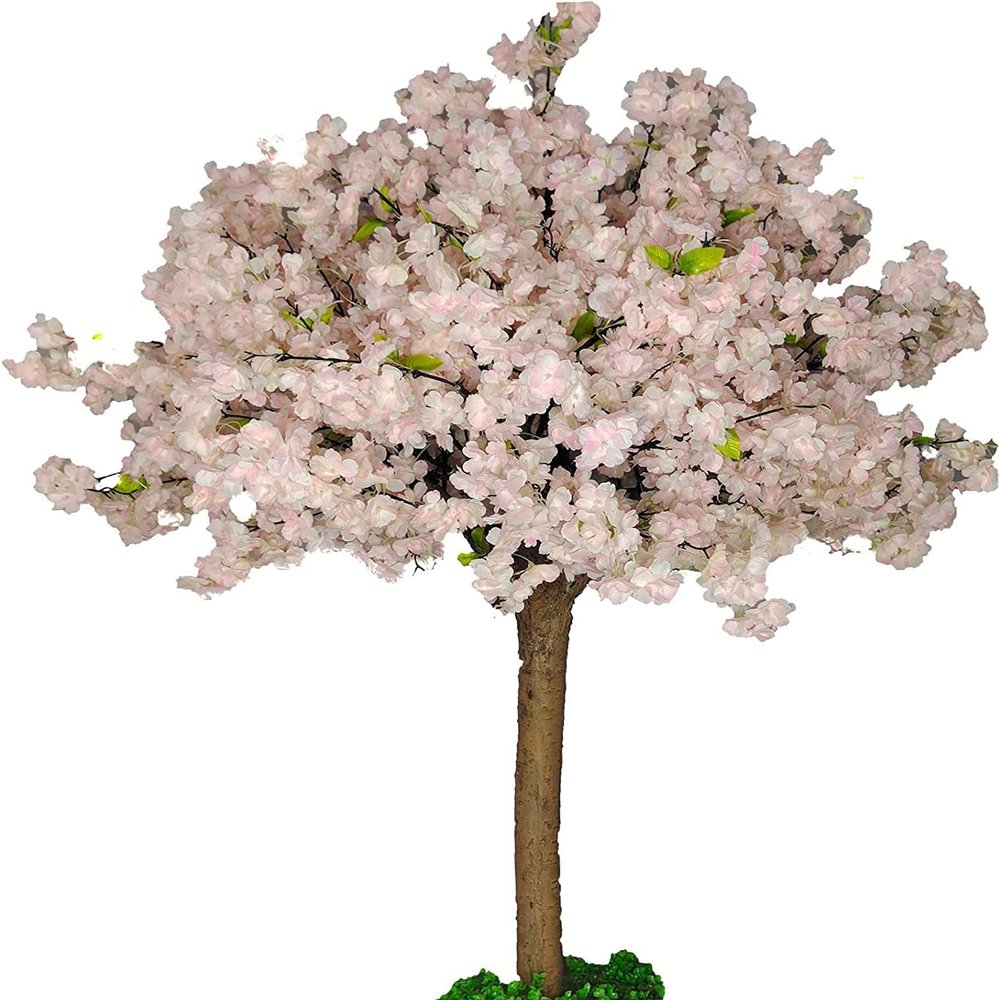 Artificial Cherry Blossom Tree - Light Pink Wedding Event Decoration, Indoor/Outdoor Party Plant, Fiberglass Trunk Simulation