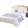Bed Runner Scarf Flower Spring Simple Hand Painted Plant Lavender Purple Bedding Scarf Decorative Bed Runners Cover for Home Bedroom Hotel Wedding Room Bed Scarf for Foot of Bed Full 83x20in view 1