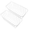Cabilock 2pcs Hanging Wire Storage Basket Multifunctional Wall Organizer for Kitchen Bathroom Office Elegant Design Strong Load Bearing Easy Installation Space-saving view 1
