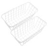 Cabilock 2pcs Hanging Wire Storage Basket Multifunctional Wall Organizer for Kitchen Bathroom Office Elegant Design Strong Load Bearing Easy Installation Space-saving view 4