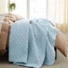 Bedsure Quilts King Size - Lightweight Bedspreads King Size with Basket Weave Pattern, Soft Quilt Bedding, Sky Blue Comforter Coverlet for All Seasons (106" x 96") view 2