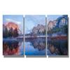 3 Piece Wall Art Merced River and Yosemite Valley Canvas Wall Art Yosemite National Park Wall Decor Yosemite Reflection Pictures for Bedroom Posters Framed Wall Art Ready to Hang 16X24X3 INCH view 1