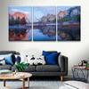 3 Piece Wall Art Merced River and Yosemite Valley Canvas Wall Art Yosemite National Park Wall Decor Yosemite Reflection Pictures for Bedroom Posters Framed Wall Art Ready to Hang 16X24X3 INCH view 2
