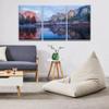 3 Piece Wall Art Merced River and Yosemite Valley Canvas Wall Art Yosemite National Park Wall Decor Yosemite Reflection Pictures for Bedroom Posters Framed Wall Art Ready to Hang 16X24X3 INCH view 3