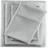 Olympic Queen Sheets Set - 100% Egyptian Cotton 66"x80" Bunk Bed Sheets for Rv Campers & Travel Trailers - 400TC Fits Upto 15 Inch Deep Pocket 4 Piece Campers Bed Sheets - Light Grey Solid. view 1