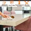 AYLFBFU Table Cloths 33x49 Inch, Hard-Wearing Waterproof, Plastic Sheet Skin-Friendly Child-Friendly Roll for Low & Dining Tables, Clear 1mm view 3