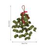 belupai 2pcs Artificial Mistletoe Picks, White Berries Mistletoe with Red Bow, 10in Christmas Mistletoe Hanging Ornament for Tree Ornament Party Decor (Green) view 2