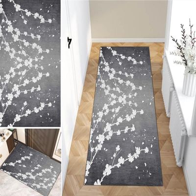 Runner Rug for Hallway 2'7"x5' Non Slip Area Rug Runner for Living Room Washable Vintage Doormat Runner Rugs Floor Carpet for Entryway Bedroom Doorway Indoor Office
