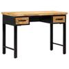 GOLINPEILO Rustic Writing Computer Desk with Drawers, Home Office Desk Writing Study Table PC Desk Workstation for Bedroom, 43.3"x19.6"x29.9" Solid Mango Wood view 1