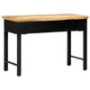 GOLINPEILO Rustic Writing Computer Desk with Drawers, Home Office Desk Writing Study Table PC Desk Workstation for Bedroom, 43.3"x19.6"x29.9" Solid Mango Wood view 3