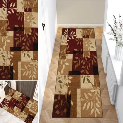 Runner Rug for Hallway 4'x4'7" Non Slip Area Rug Runner for Living Room Washable Vintage Doormat Runner Rugs Floor Carpet for Entryway Bedroom Doorway Indoor Office
