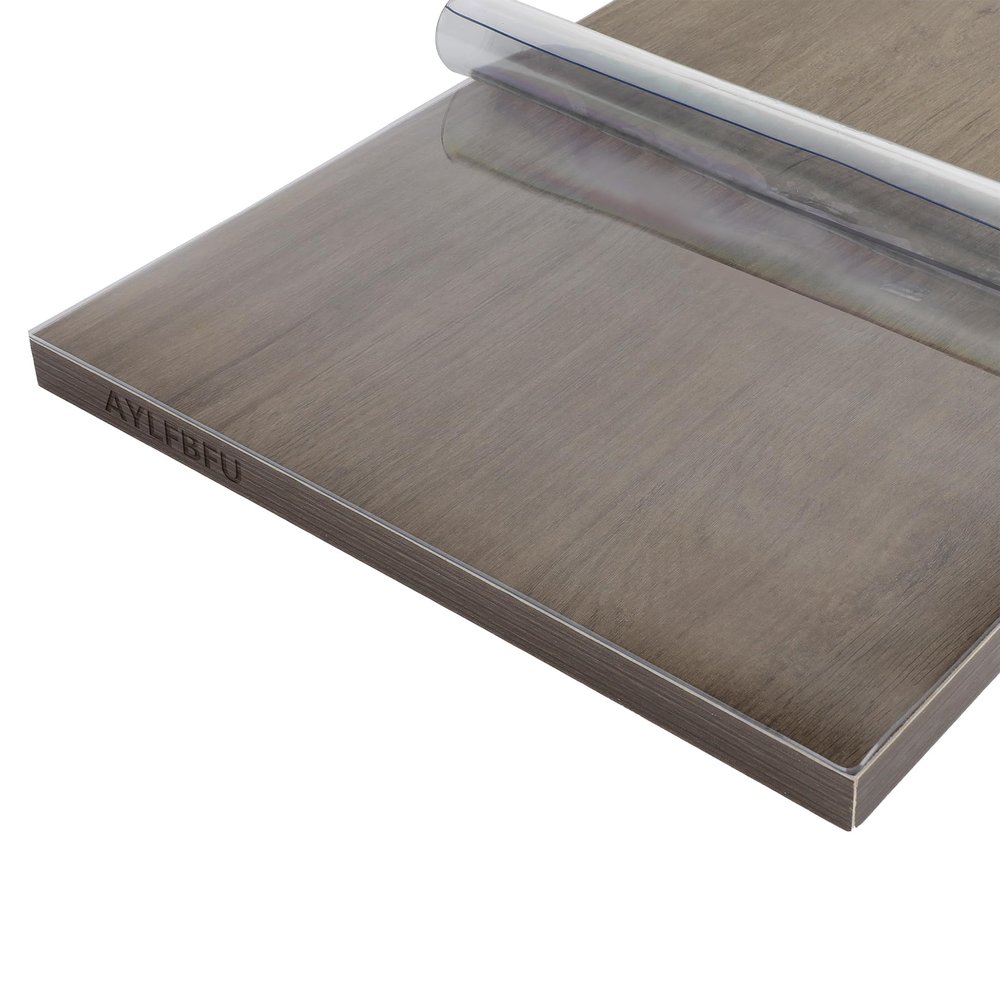 AYLFBFU Fitted Tablecloths 22x45 Inch, 2mm Thickness Durable, Card Table Covers Fitted Square Assorted Sizes, Desk Mats on Top of Desks for Wedding/Party, Clear 2mm