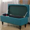 Stretch Rectangle Ottoman Cover With Lid, Storage Ottoman Bench Slipcovers Folding Storage Footstool Cover Rectangle Footrest Cover Pouffe Covers Removable Furniture Protectors ( Color : Peacock Blue view 1