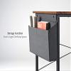 BANTI 55 Inch Small L Shaped Computer Desk with Storage Shelves Home Office Corner Desk Study Writing Table, Brown view 4