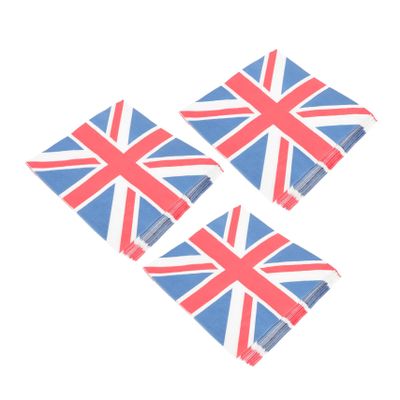 3bags Union Jack Design Napkins Decorative Tissue Paper for Birthday Parties and Festivals Lightweight and Portable Party Supplies for Themed Celebrations