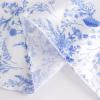 Efavormart 5 Pack White Blue Chinoiserie Floral Print Satin Chair Sashes Covers, Chair Bows - 6"X108" view 3